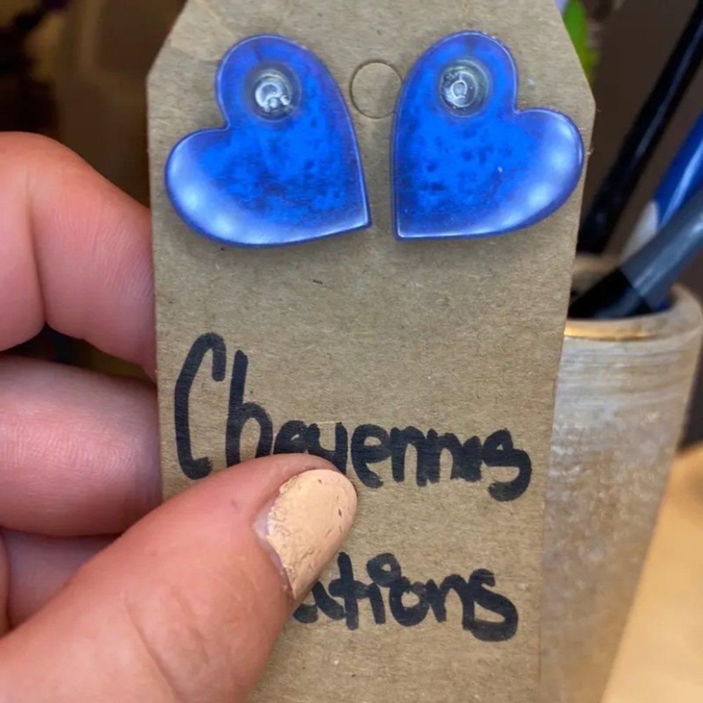 Resin stud earrings